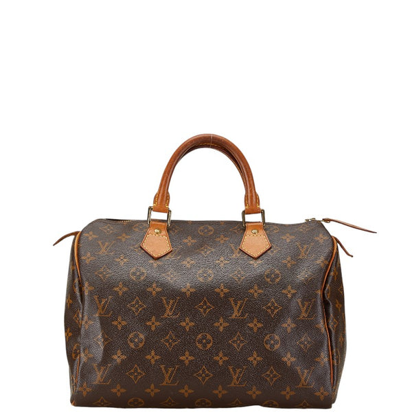 ルイ ヴィトン モノグラム スピーディ30 ハンドバッグ M41526 ブラウン PVC レザー レディース LOUIS VUITTON 【中古】