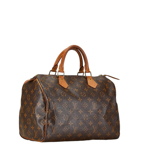 ルイ ヴィトン モノグラム スピーディ30 ハンドバッグ M41526 ブラウン PVC レザー レディース LOUIS VUITTON 【中古】