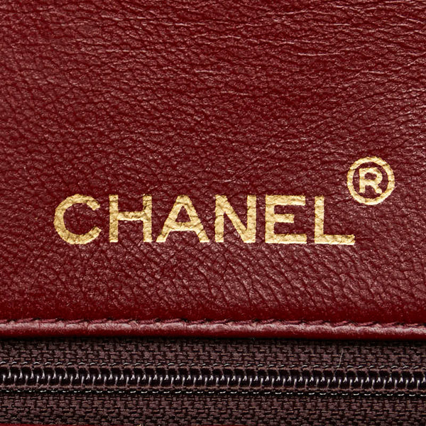 シャネル マトラッセ ダブルフラップ チェーン ショルダーバッグ ブラック ラムスキン レディース CHANEL 【中古】