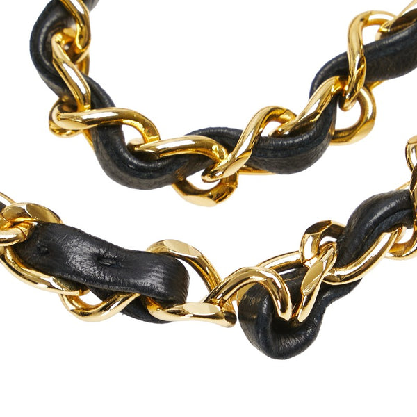 シャネル マトラッセ ダブルフラップ チェーン ショルダーバッグ ブラック ラムスキン レディース CHANEL 【中古】