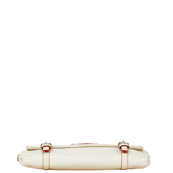 ケイトスペード ハンドバッグ ワンショルダーバッグ ホワイト レッド レザー レディース Kate Spade 【中古】