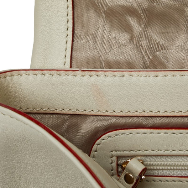 ケイトスペード ハンドバッグ ワンショルダーバッグ ホワイト レッド レザー レディース Kate Spade 【中古】