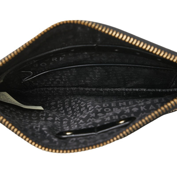 ケイトスペード ヒョウ フラット ポーチ ベージュ ブラック PVC レディース Kate Spade 【中古】