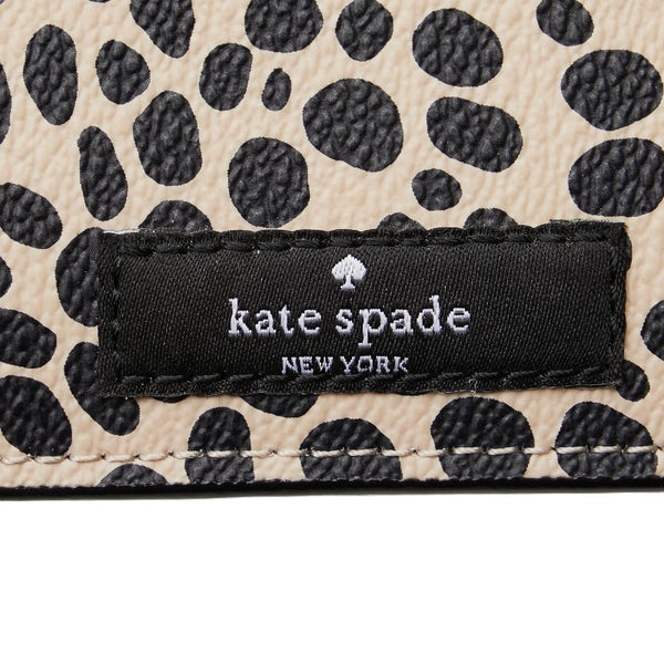 ケイトスペード ヒョウ フラット ポーチ ベージュ ブラック PVC レディース Kate Spade 【中古】