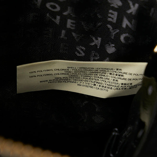 ケイトスペード ヒョウ フラット ポーチ ベージュ ブラック PVC レディース Kate Spade 【中古】