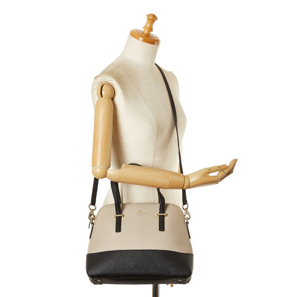ケイトスペード ハンドバッグ ショルダーバッグ 2WAY PXRU4471 ベージュ ブラック バイカラー レザー レディース Kate Spade 【中古】