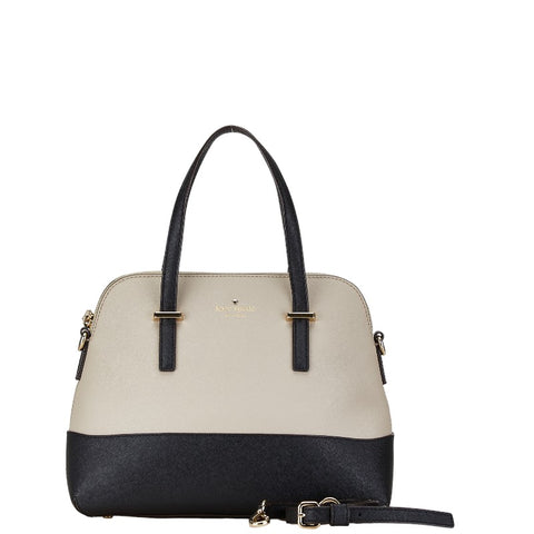 ケイトスペード ハンドバッグ ショルダーバッグ 2WAY PXRU4471 ベージュ ブラック バイカラー レザー レディース Kate Spade 【中古】