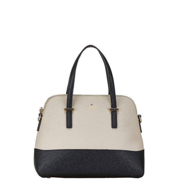 ケイトスペード ハンドバッグ ショルダーバッグ 2WAY PXRU4471 ベージュ ブラック バイカラー レザー レディース Kate Spade 【中古】