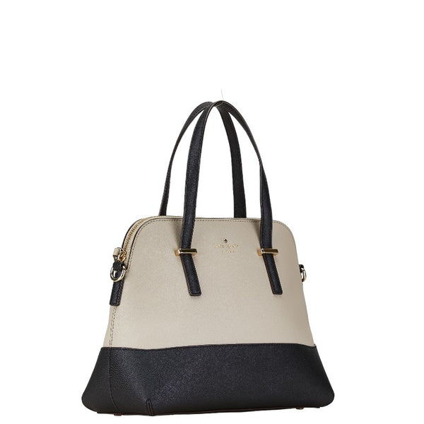 ケイトスペード ハンドバッグ ショルダーバッグ 2WAY PXRU4471 ベージュ ブラック バイカラー レザー レディース Kate Spade 【中古】