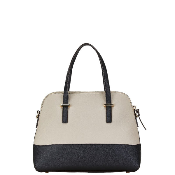 ケイトスペード ハンドバッグ ショルダーバッグ 2WAY PXRU4471 ベージュ ブラック バイカラー レザー レディース Kate Spade 【中古】