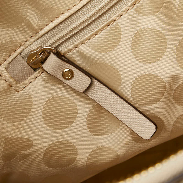 ケイトスペード ハンドバッグ ショルダーバッグ 2WAY PXRU4471 ベージュ ブラック バイカラー レザー レディース Kate Spade 【中古】