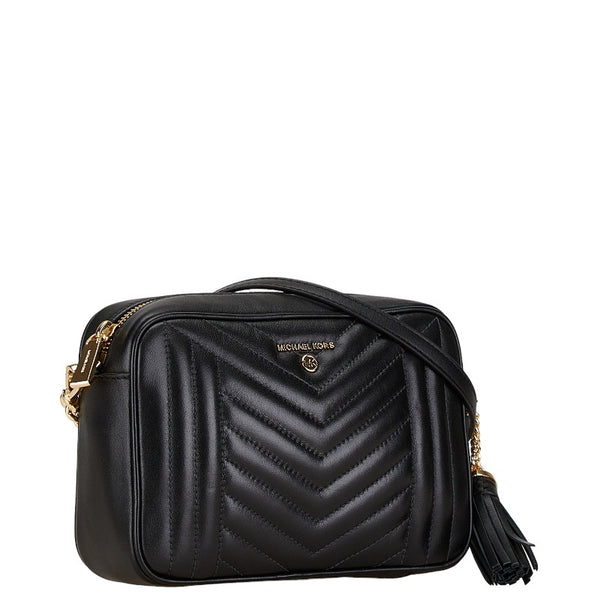 マイケルコース キルティング タッセル ショルダーバッグ 32H9GT9M2T ブラック レザー レディース Michael Kors 【中古】