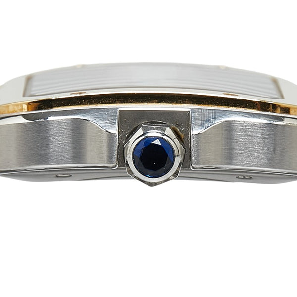 カルティエ サントス ドゥ カルティエ LM 腕時計 W2SA0009 自動巻き シルバー文字盤 ステンレススチール K18YG イエローゴールド メンズ CARTIER 【中古】