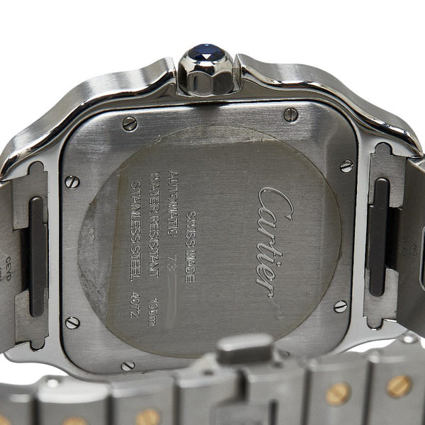 カルティエ サントス ドゥ カルティエ LM 腕時計 W2SA0009 自動巻き シルバー文字盤 ステンレススチール K18YG イエローゴールド メンズ CARTIER 【中古】