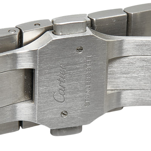 カルティエ サントス ドゥ カルティエ LM 腕時計 W2SA0009 自動巻き シルバー文字盤 ステンレススチール K18YG イエローゴールド メンズ CARTIER 【中古】