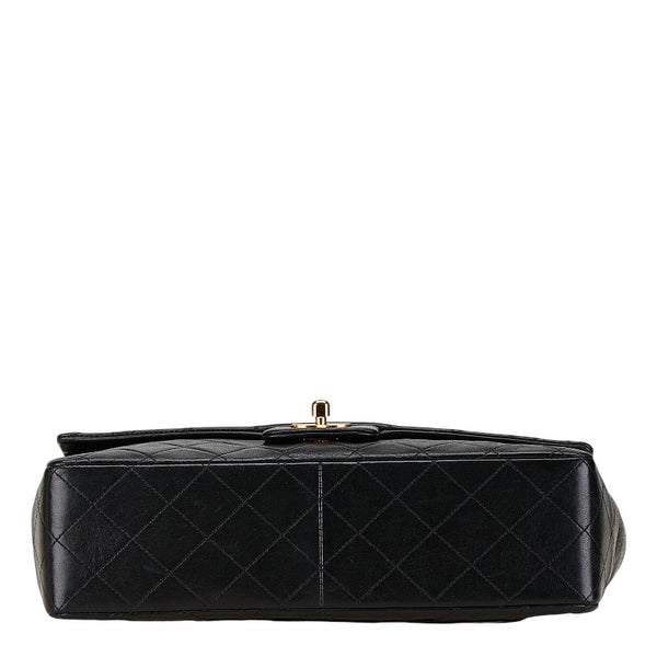 シャネル マトラッセ27 ココマーク シングルフラップ チェーン ショルダーバッグ ブラック ラムスキン レディース CHANEL 【中古】