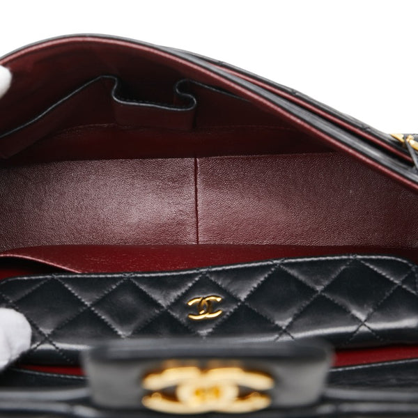 シャネル マトラッセ27 ココマーク シングルフラップ チェーン ショルダーバッグ ブラック ラムスキン レディース CHANEL 【中古】