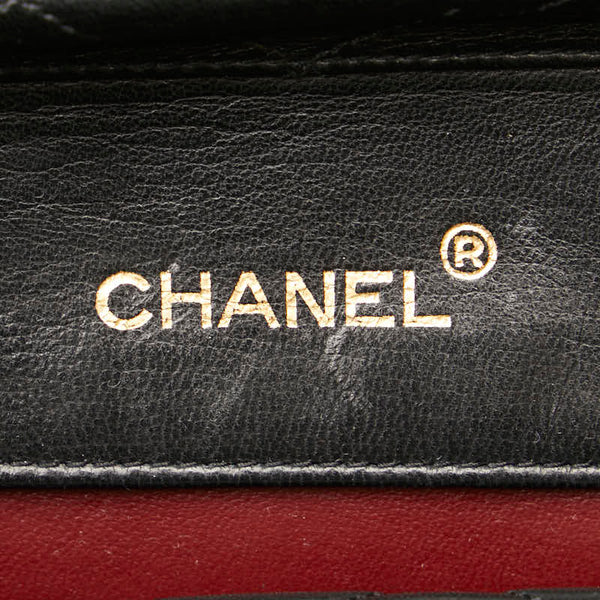 シャネル マトラッセ27 ココマーク シングルフラップ チェーン ショルダーバッグ ブラック ラムスキン レディース CHANEL 【中古】