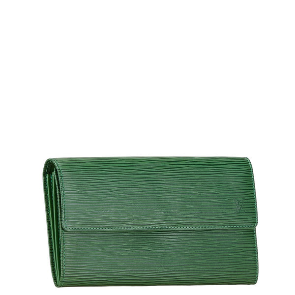 ルイ ヴィトン エピ ポシェットポルトモネ クレディ 長財布 M63574 ボルネオグリーン レザー レディース LOUIS VUITTON 【中古】