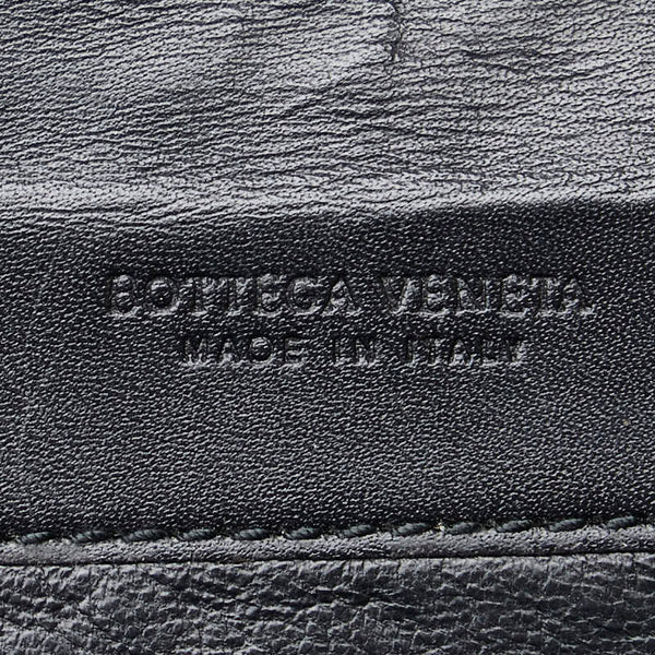 ボッテガヴェネタ イントレチャート 長財布 ブラック レザー レディース BOTTEGAVENETA 【中古】