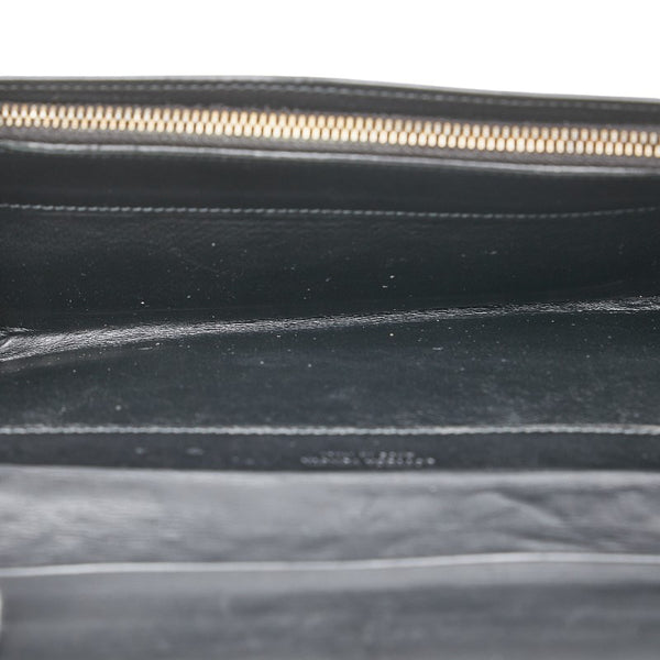 ボッテガヴェネタ イントレチャート 長財布 ブラック レザー レディース BOTTEGAVENETA 【中古】