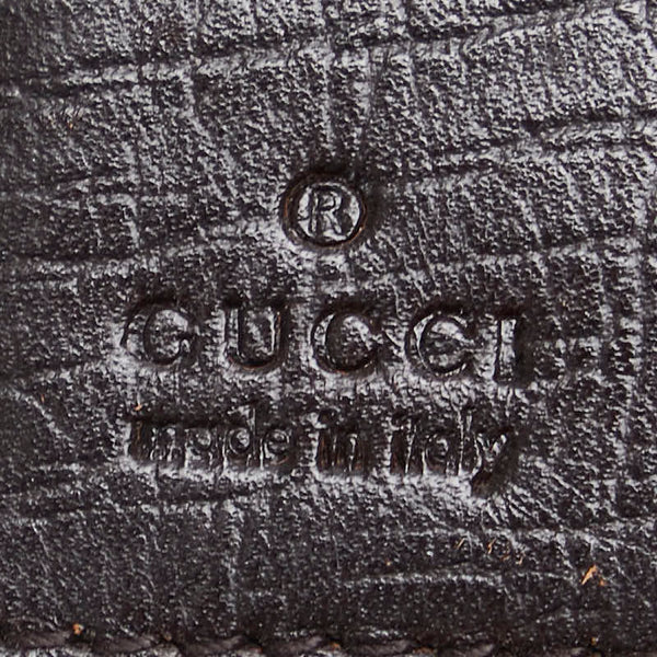 グッチ GGスプリーム 二つ折り財布 113379 ブラウン PVC レザー レディース GUCCI 【中古】