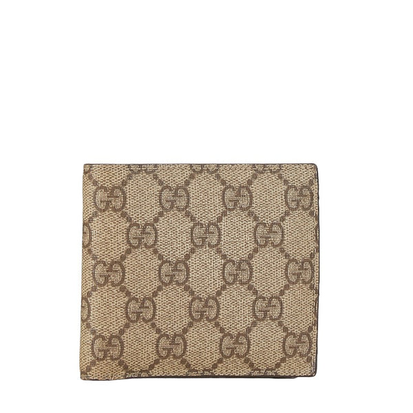 グッチ GGスプリーム 二つ折り財布 113379 ブラウン PVC レザー レディース GUCCI 【中古】