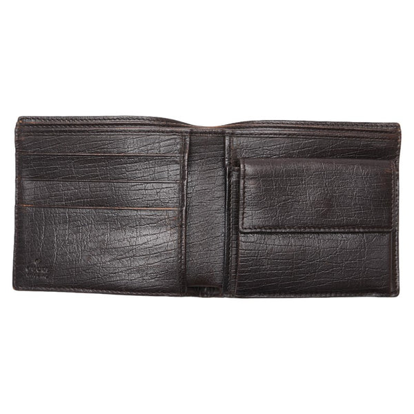 グッチ GGスプリーム 二つ折り財布 113379 ブラウン PVC レザー レディース GUCCI 【中古】