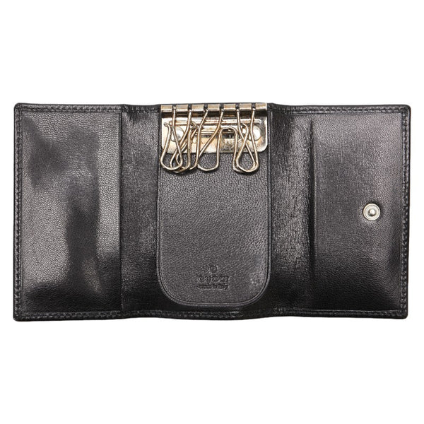 グッチ 6連 キーケース 033 0416 1311 ブラック レザー レディース GUCCI 【中古】