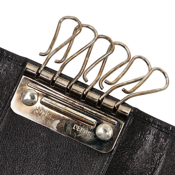 グッチ 6連 キーケース 033 0416 1311 ブラック レザー レディース GUCCI 【中古】