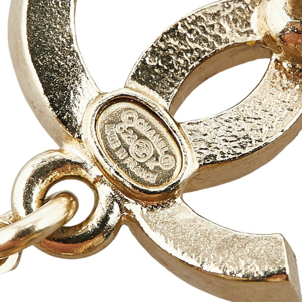 シャネル ココマーク ラインストーン スター 星 ボール モチーフ スイング ピアス ゴールド ブラック メッキ レディース CHANEL 【中古】