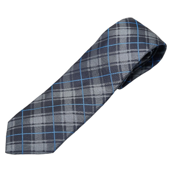 エルメス マリーン ルージュ ネクタイ ブルー グレー シルク メンズ HERMES 【中古】