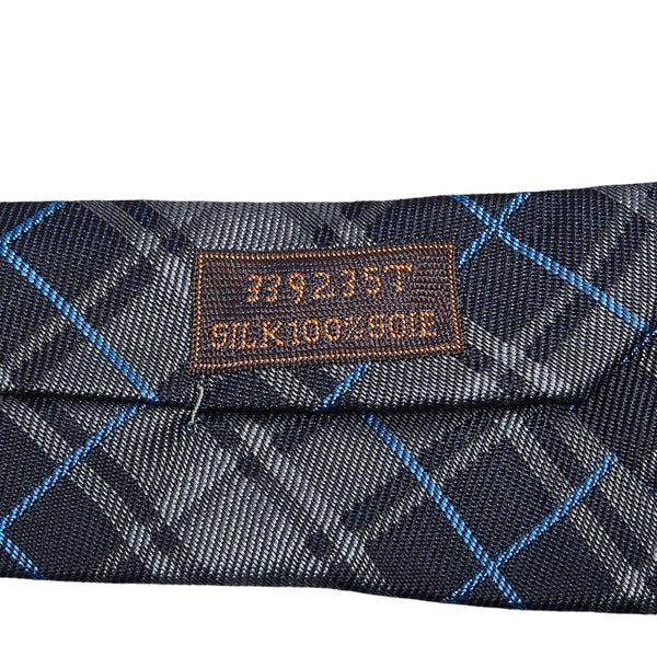 エルメス マリーン ルージュ ネクタイ ブルー グレー シルク メンズ HERMES 【中古】
