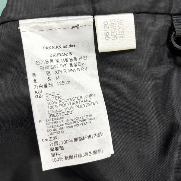 アディダス テレックス エクスプロア 3-in-1 RAIN. RDY マウンテンパーカー ジャケット セット サイズ:M IZG35 グレー グリーン ポリエステル メンズ adidas 【中古】
