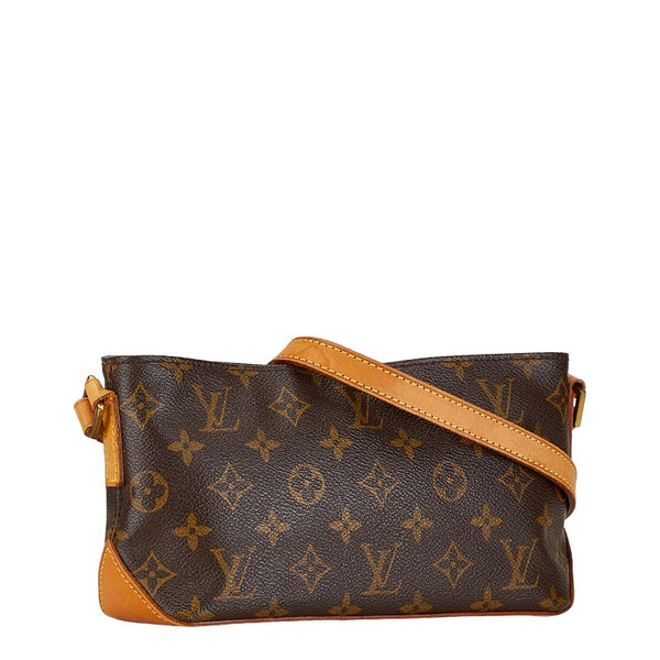 ルイ ヴィトン モノグラム トロター 斜め掛け ショルダーバッグ  M51240 ブラウン PVC レザー レディース LOUIS VUITTON 【中古】