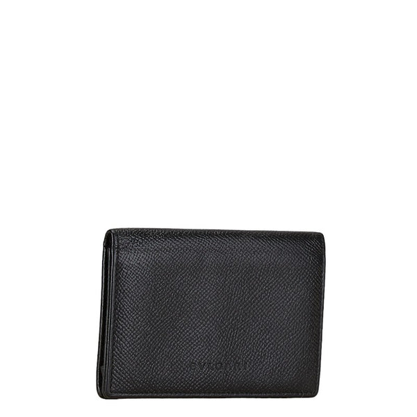 ブルガリ カードケース 名刺入れ ブラック レザー メンズ BVLGARI 【中古】