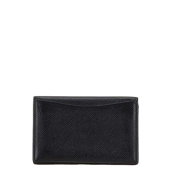 ブルガリ カードケース 名刺入れ ブラック レザー メンズ BVLGARI 【中古】
