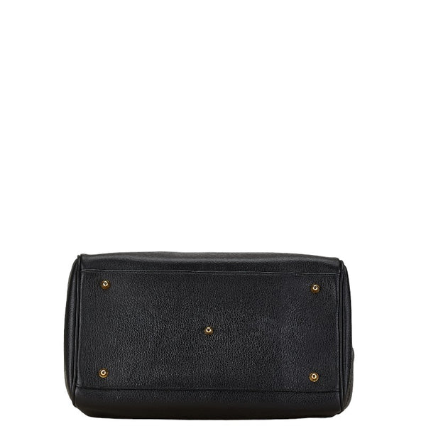 バーバリー ノバチェック ハンドバッグ ミニボストンバッグ ブラック レザー レディース BURBERRY 【中古】