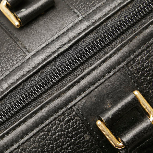 バーバリー ノバチェック ハンドバッグ ミニボストンバッグ ブラック レザー レディース BURBERRY 【中古】