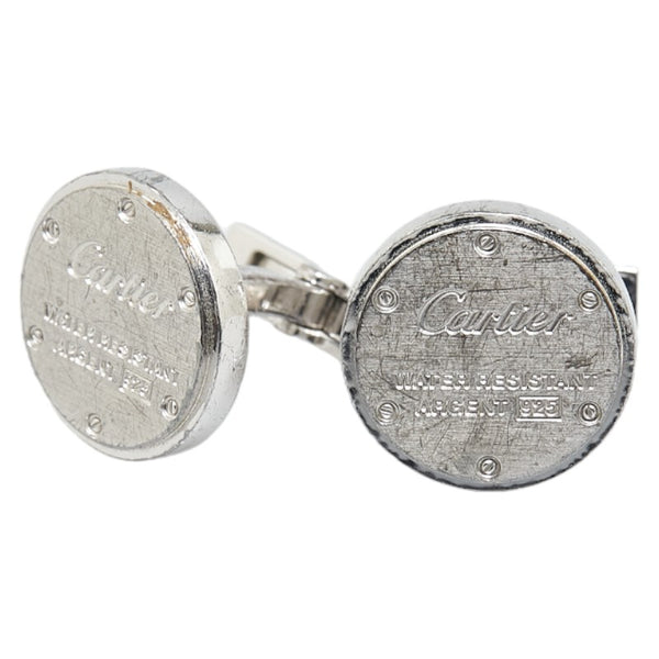 カルティエ ロゴ カフス SV925 シルバー レディース CARTIER 【中古】