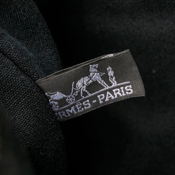 エルメス フールトゥ バサスMM 斜め掛けショルダー メッセンジャーバッグ ブラック キャンバス レディース HERMES 【中古】