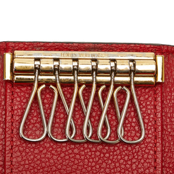 ルイ ヴィトン モノグラム アンプラント ミュルティクレ6 キーケース 6連 M63708 スカーレット レザー レディース LOUIS VUITTON 【中古】