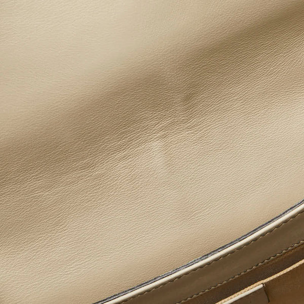 グッチ グッチシマ エミリー ホースビット チェーン ショルダーバッグ 295402 アイボリー ベージュ レザー レディース GUCCI 【中古】