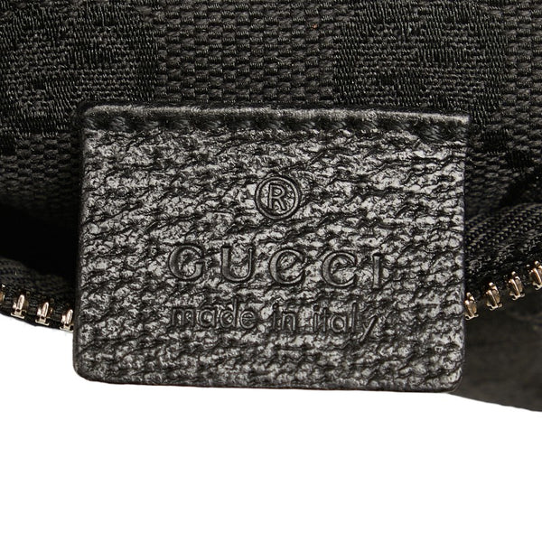 グッチ GGキャンバス ボディバッグ ウエストバッグ 28566 ブラック キャンバス レザー レディース GUCCI 【中古】