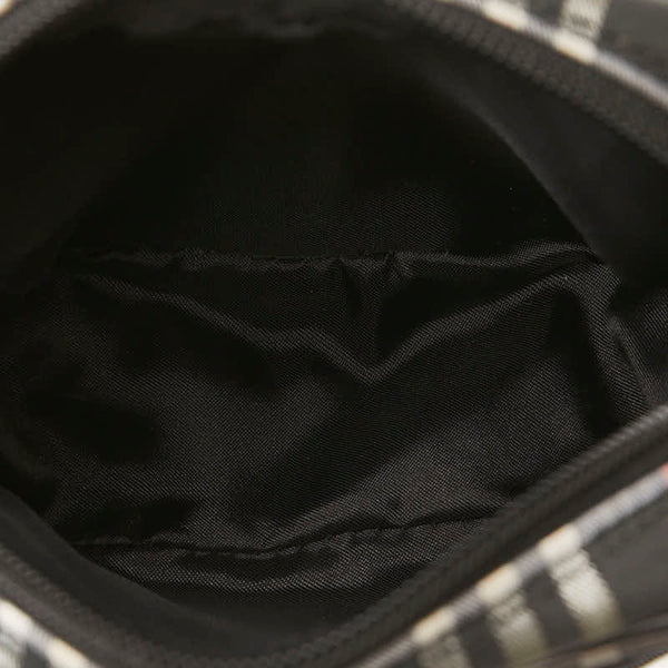 バーバリー ノバチェック 斜め掛け ショルダーバッグ レッド ブラック PVC レディース BURBERRY 【中古】