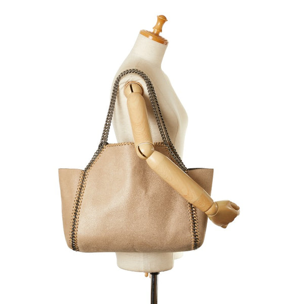 ステラマッカートニー ファラベラ チェーン トートバッグ 507185 ベージュ シルバー ポリエステル レディース Stella McCartney 【中古】