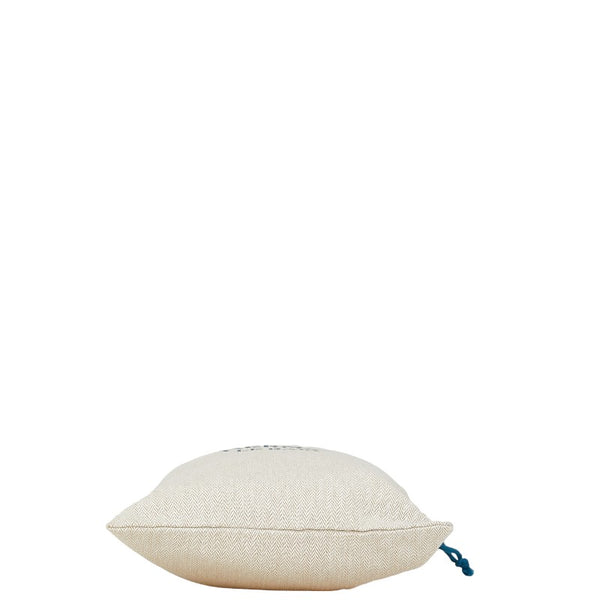 エルメス ノベルティ 巾着 ポーチ ネイビー ベージュ キャンバス レディース HERMES 【中古】