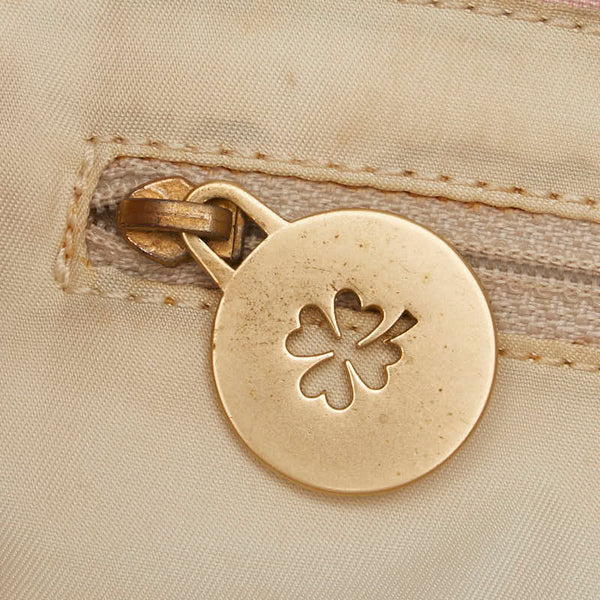 シャネル ニュートラベルライン トートMM ハンドバッグ トートバッグ A15991 ピンク ナイロン レザー レディース CHANEL 【中古】