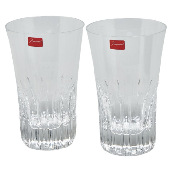 バカラ エトナ ペアグラス クリスタル タンブラー 2個セット クリア ガラス レディース Baccarat 【中古】