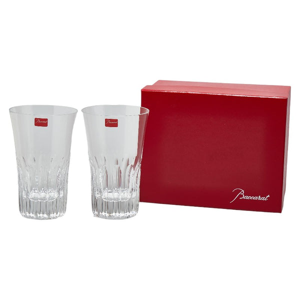 バカラ エトナ ペアグラス クリスタル タンブラー 2個セット クリア ガラス レディース Baccarat 【中古】